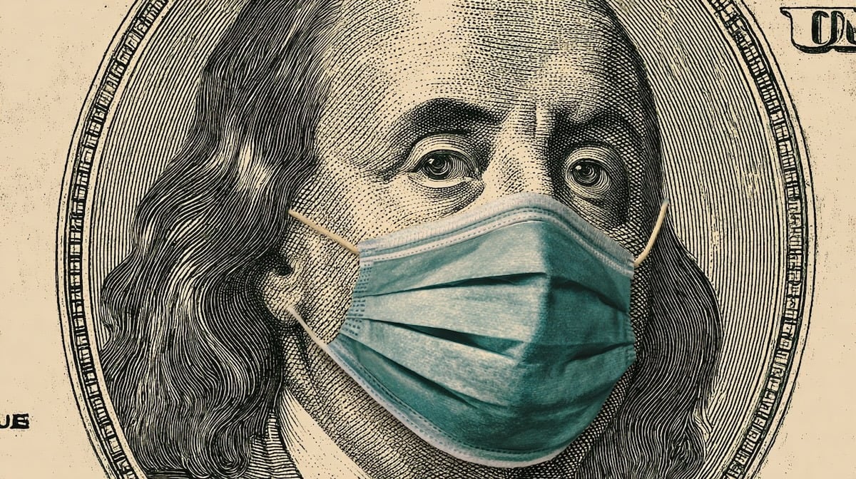 Benjamin Franklin med maske
