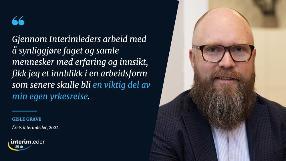 Gisle Grave - gratulasjon til Interimleder AS