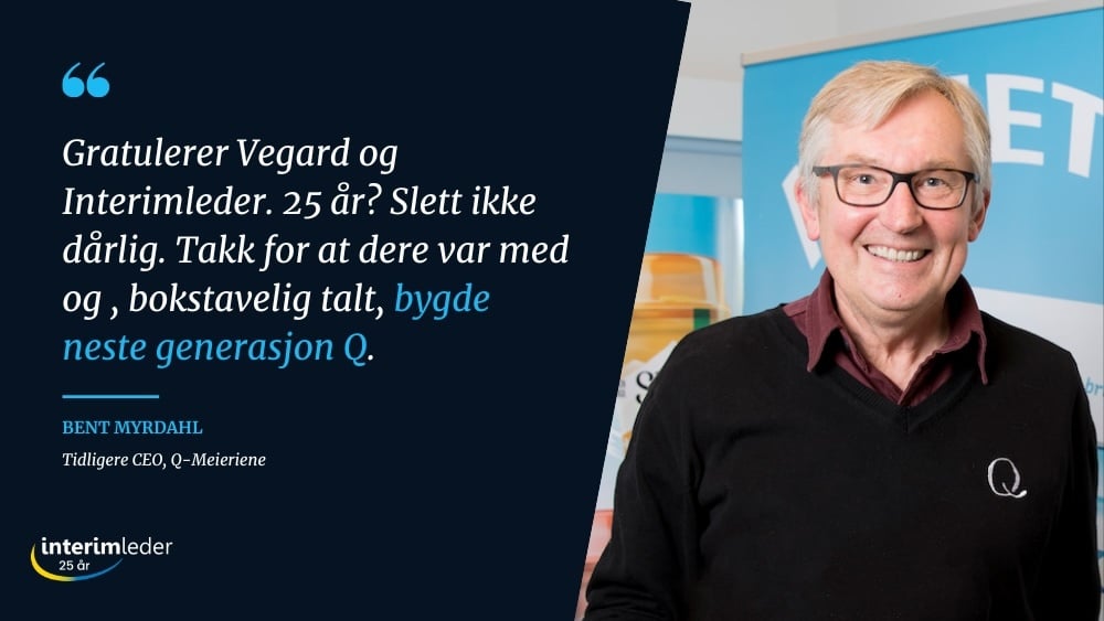 Gratulasjon fra Bent Myrdahl